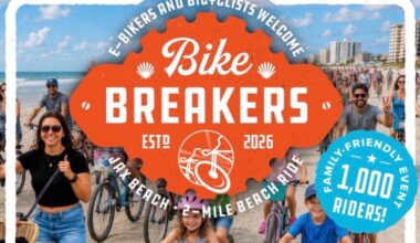 Don’t miss Bike Breakers’ World’s Biggest Beach Bike Ride, coming to Jacksonville Beach on Friday, August 14