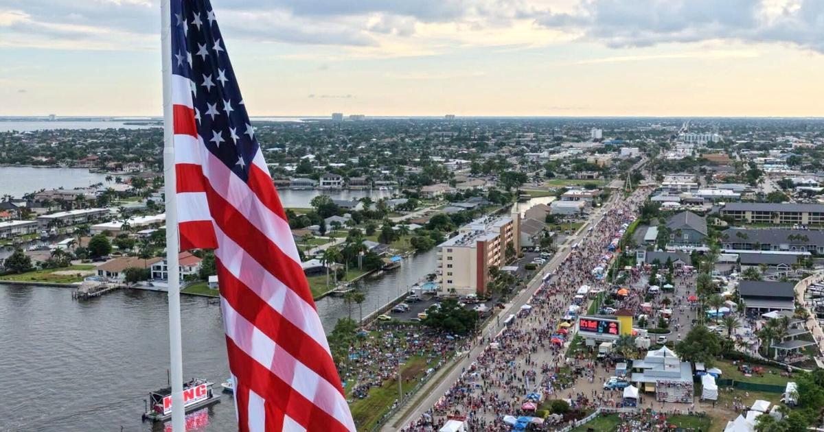 Cape Coral's giant flag lowered for repairs | GB Daily