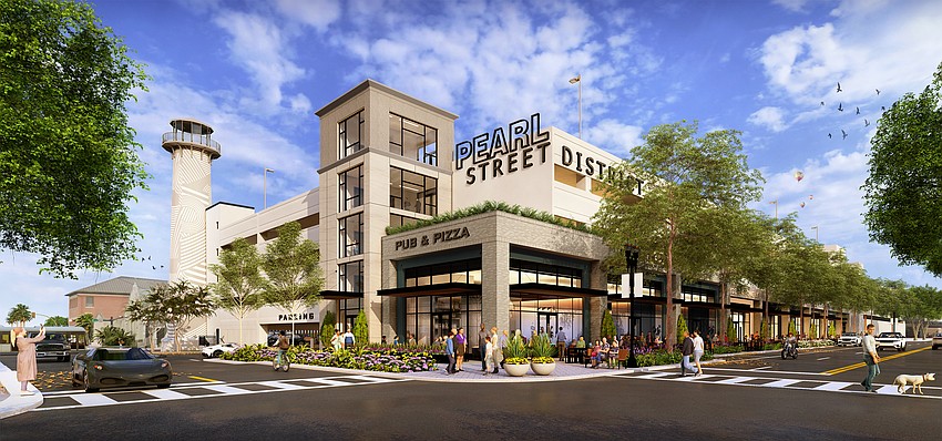 A rendering of the Gateway Jax 'lighthouse' garage. A rendering of the Gateway Jax 'lighthouse' garage.