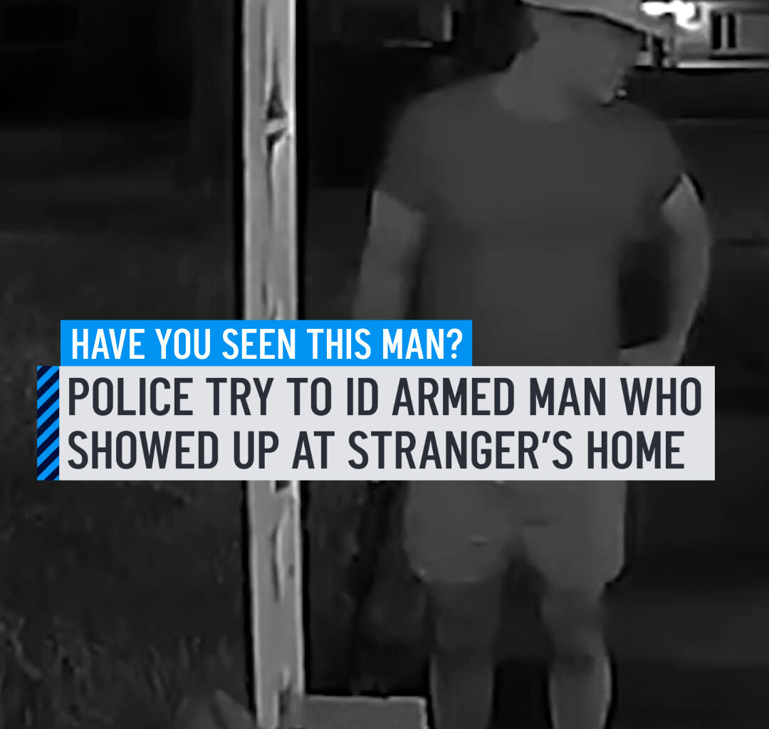 Have you seen this man?! Police in Miami Shores are trying to identify a man who they said showed up at a stranger's home carrying what appeared to be a long-barrel rifle or shotgun. He rang the doorbell and waited for about 15 seconds before walking away. The doorbell camera captured the brief encounter. #stranger #police #id #florida #caughtoncamera