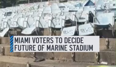 Miami voters will soon determine the future of the historic Miami Marine Stadium, a waterfront venue long celebrated for its boat races, concerts and community events. The stadium, closed since Hurricane Andrew in 1992, has remained a symbol of Miami’s cultural past. The late musician Jimmy Buffett helped cement the stadium’s reputation as a one‑of‑a‑kind performance space. #stadium #miami #vote #jimmybuffett #boat