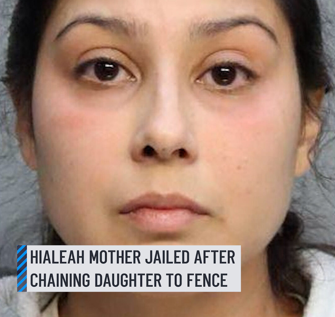 During their investigation, officers reviewed surveillance video, which showed Maldonado driving the victim to the great-grandmother's home, and then Maldonado was seen wrapping a metal chain around the teen's waist and tying the other end to a fence so that she wouldn't move around, the report said.