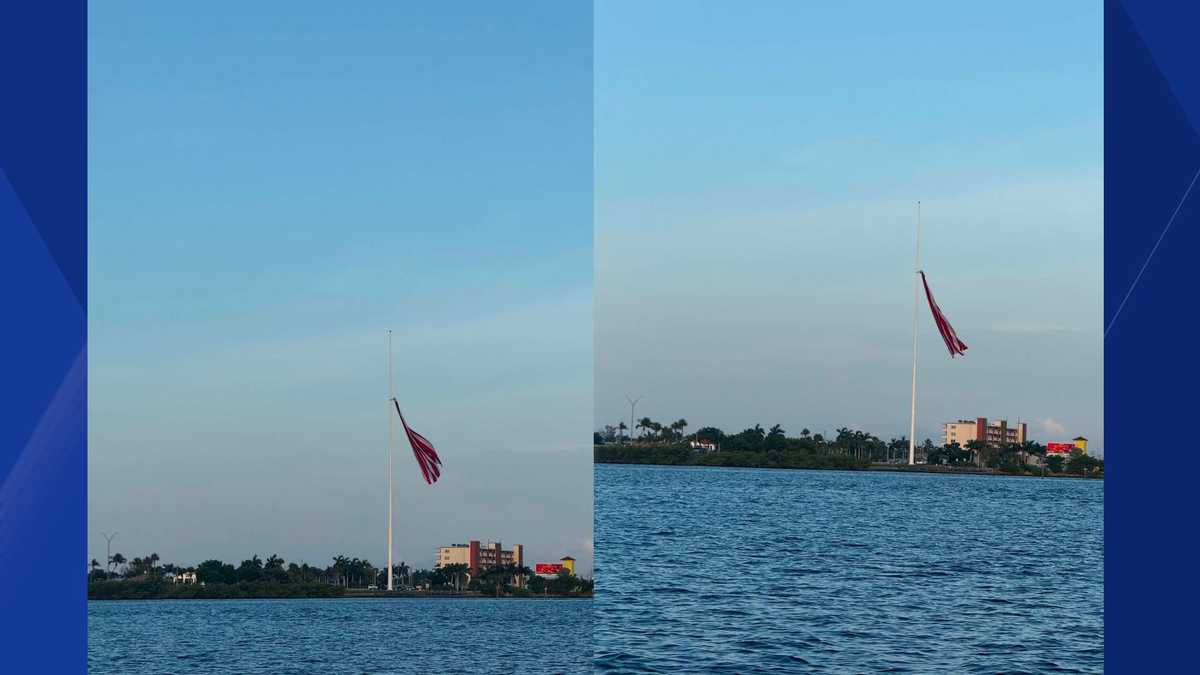 Cape Coral flag removed from 250-foot pole after damage