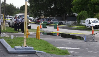 Gas spill at Miami Gardens gas station leaves 50 gallons of fuel on street - WSVN 7News | Miami News, Weather, Sports