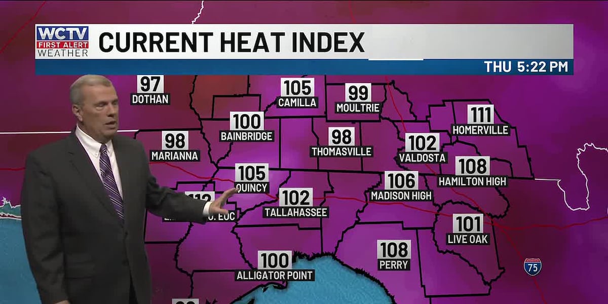 Summer HEAT is back heading into the weekend for Tallahassee, the Big Bend and South Georgia 🔥