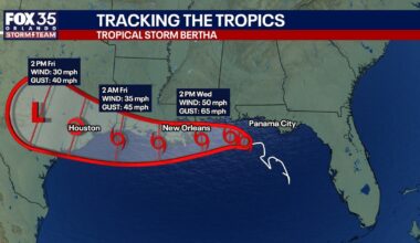 Tropical Storm Bertha: Live updates, tracker, watches & warnings