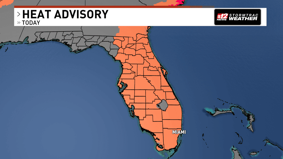 A Heat Advisory is in effect across the state today. (WPEC)