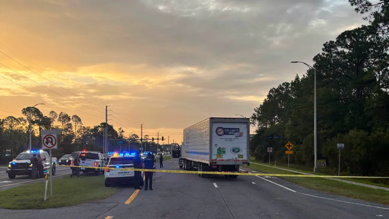 Pedestrian hit and killed by semi-truck in St. Johns County