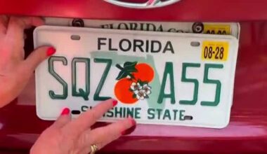 'SQZ A55': Florida woman receives unfortunate new license plate