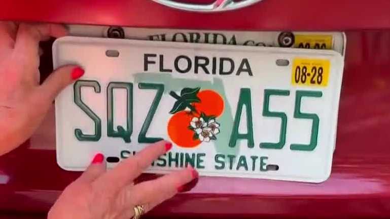 'SQZ A55': Florida woman receives unfortunate new license plate