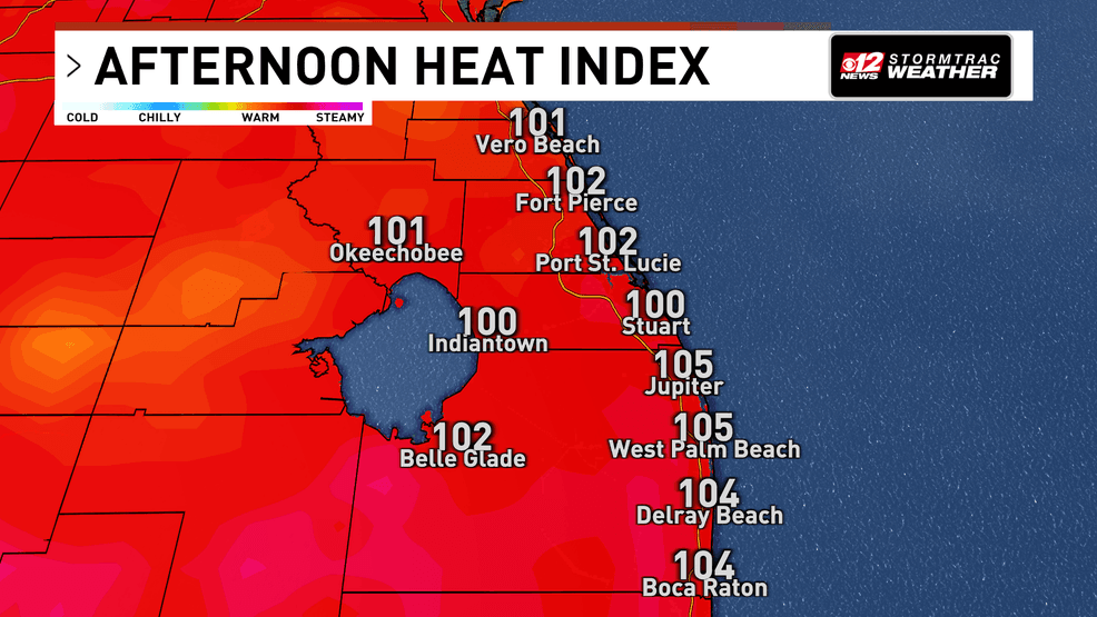 Dangerous heat continues across South Florida with only scattered afternoon storms. (WPEC)