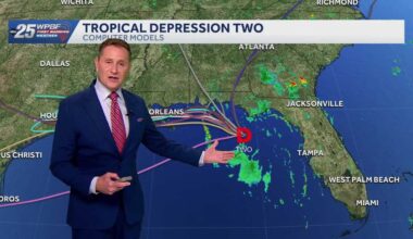 The Gulf, and drier air for Florida