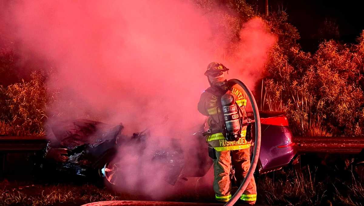 1 killed, another critically injured after fiery vehicle crash