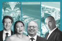 Mark Zuckerberg, Priscilla Chan, David MacNeil and Nadim Ashi with 7 Indian Creek Island Road, 1120 South Ocean Boulevard and 9149 Collins Avenue