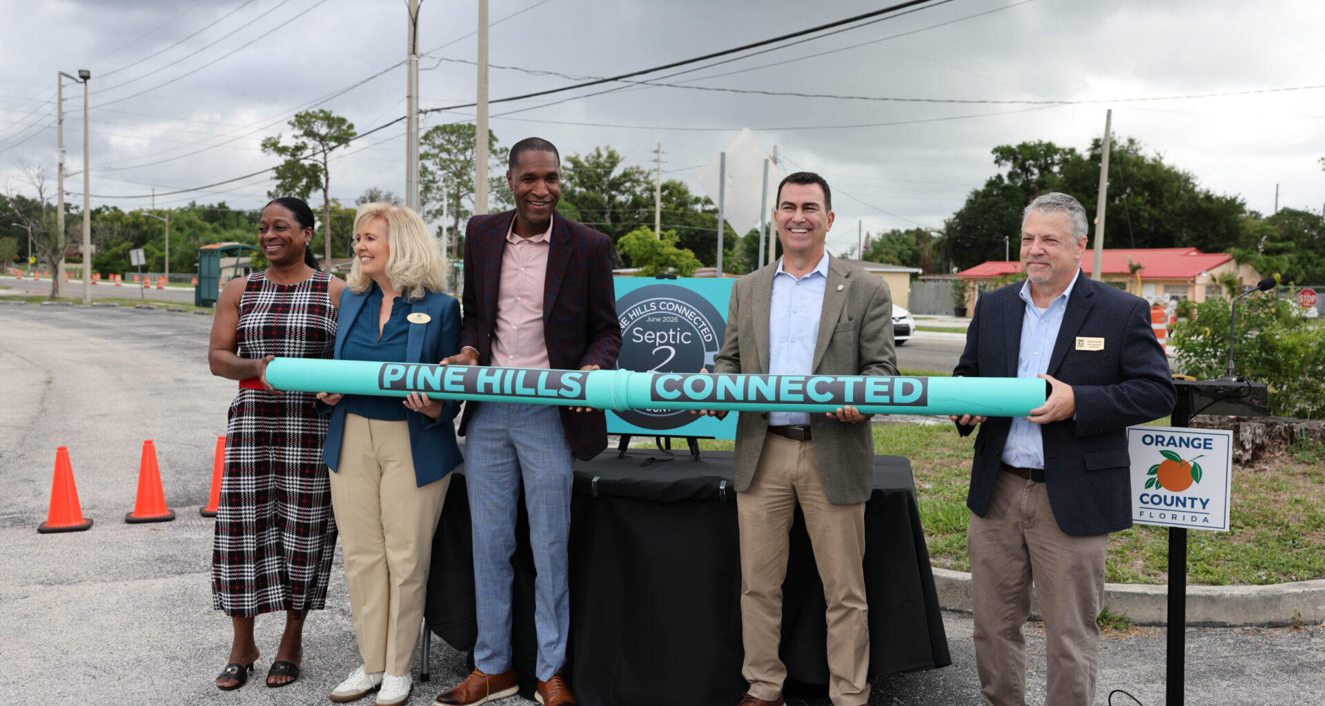 Mayor’s Office, District 6 Commissioner, Orange County Utilities Commemorate Completion of the Pine Hills Septic 2 Sewer Project