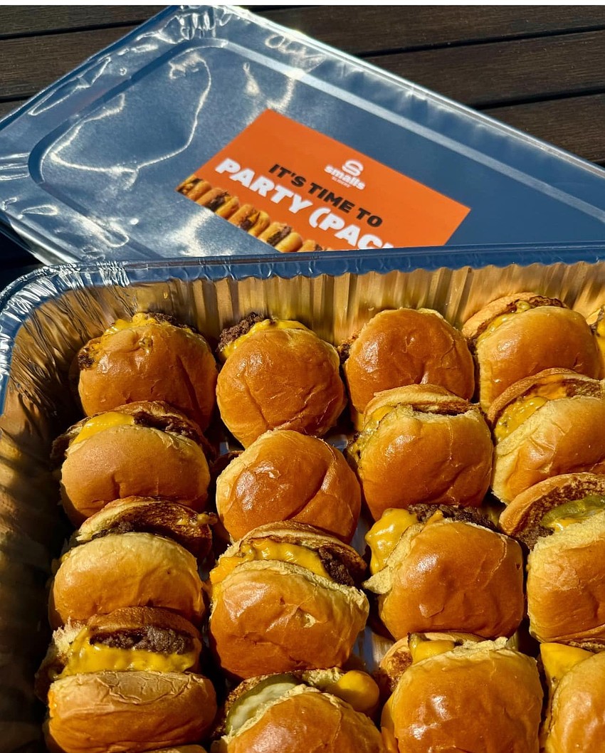 A tray of Smalls Sliders. A tray of Smalls Sliders.