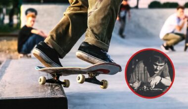 Collage of a skater and a Miami DJ