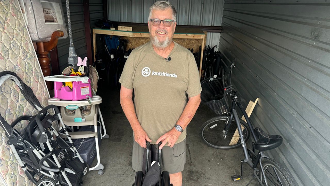 Joe Whitehurst collects used wheelchairs for people in need