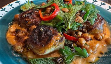 Savory seared scallops at Pulpo in St. Petersburg
