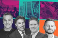 Robert Finvarb Companies' Robert Finvarb, Edgardo Defortuna, Compass' Mike Martirena and JLL’s Jon Rose with Courtyard Marriott Coconut Grove and Lincoln Road