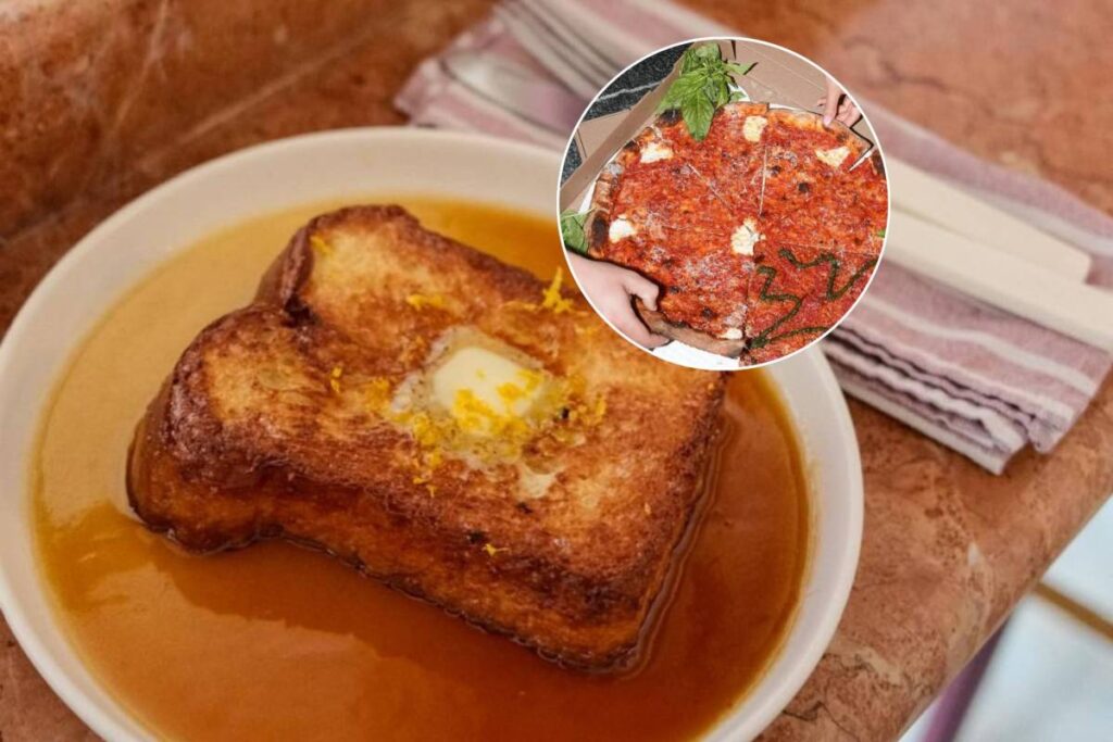 Miami Slice pizza and Tina in the Gables French toast