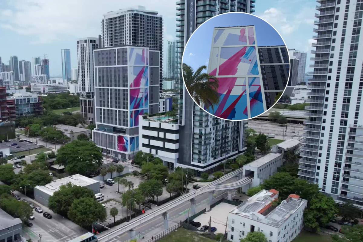 Downtown Miami is now home to the tallest mural in the U.S.