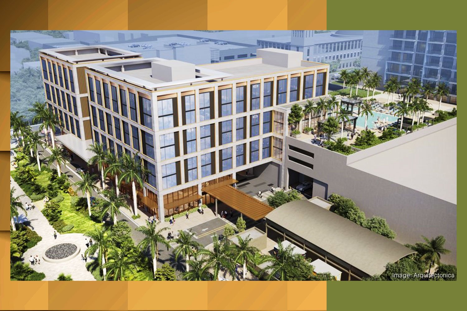 Renderings of Tribute hotel in Downtown Doral