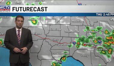 Rounds of showers and storms today for Tallahassee, the Big Bend and South Georgia🌧️