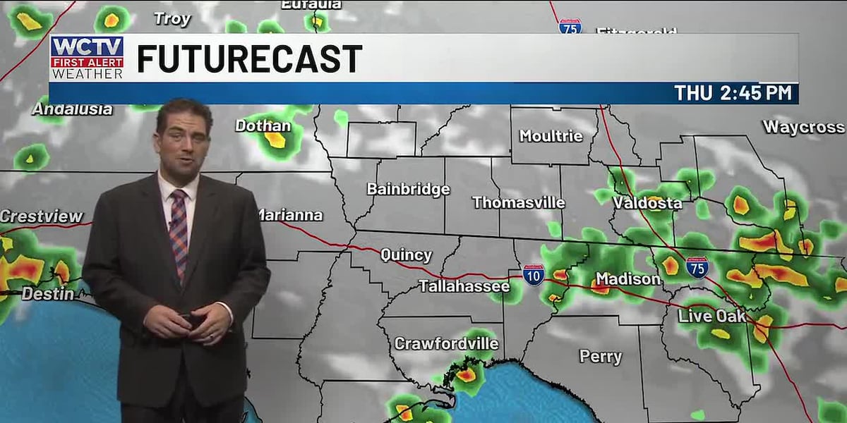 Rounds of showers and storms today for Tallahassee, the Big Bend and South Georgia🌧️