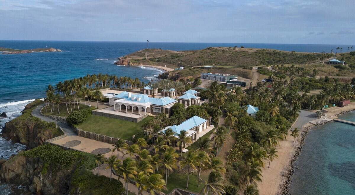 Jeffrey Epstein’s former home on the island of Little St. James in the U.S. Virgin Islands. (Emily Michot/Miami Herald/TNS)