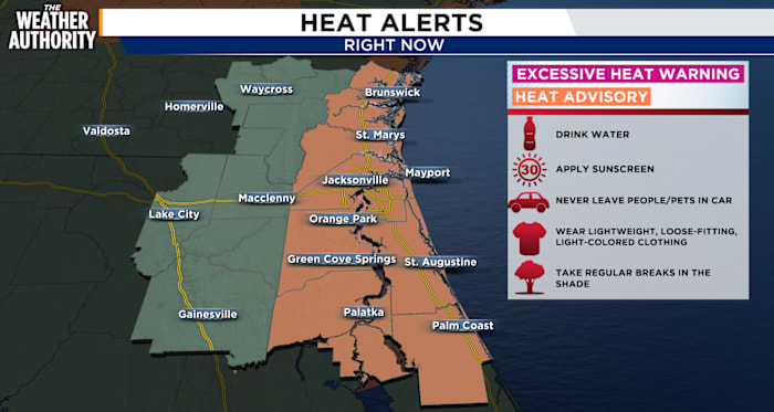 Southeast Georgia, Northeast Florida brace for dangerous heat, afternoon storms