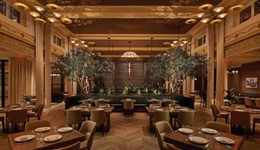 The interior of a restaurant