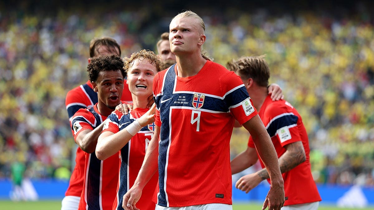 Erling Haaland celebrates goal