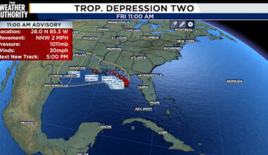Tropical Depression 2 forms in the Gulf