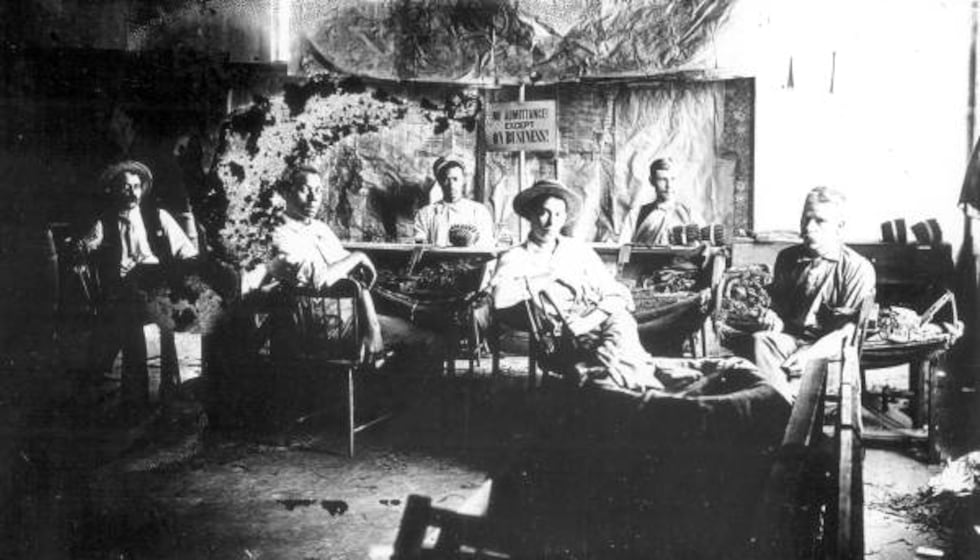 Photos from Florida Memory show workers rolling cigars inside its walls a century ago.