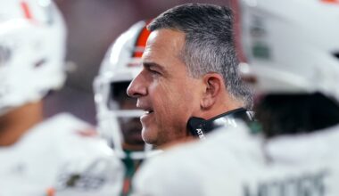 Mario Cristobal is entering his fifth season leading Miami, who are a big favorite to win the ACC.