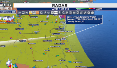 Severe Thunderstorm Watch issued for Northeast Florida, Southeast Georgia