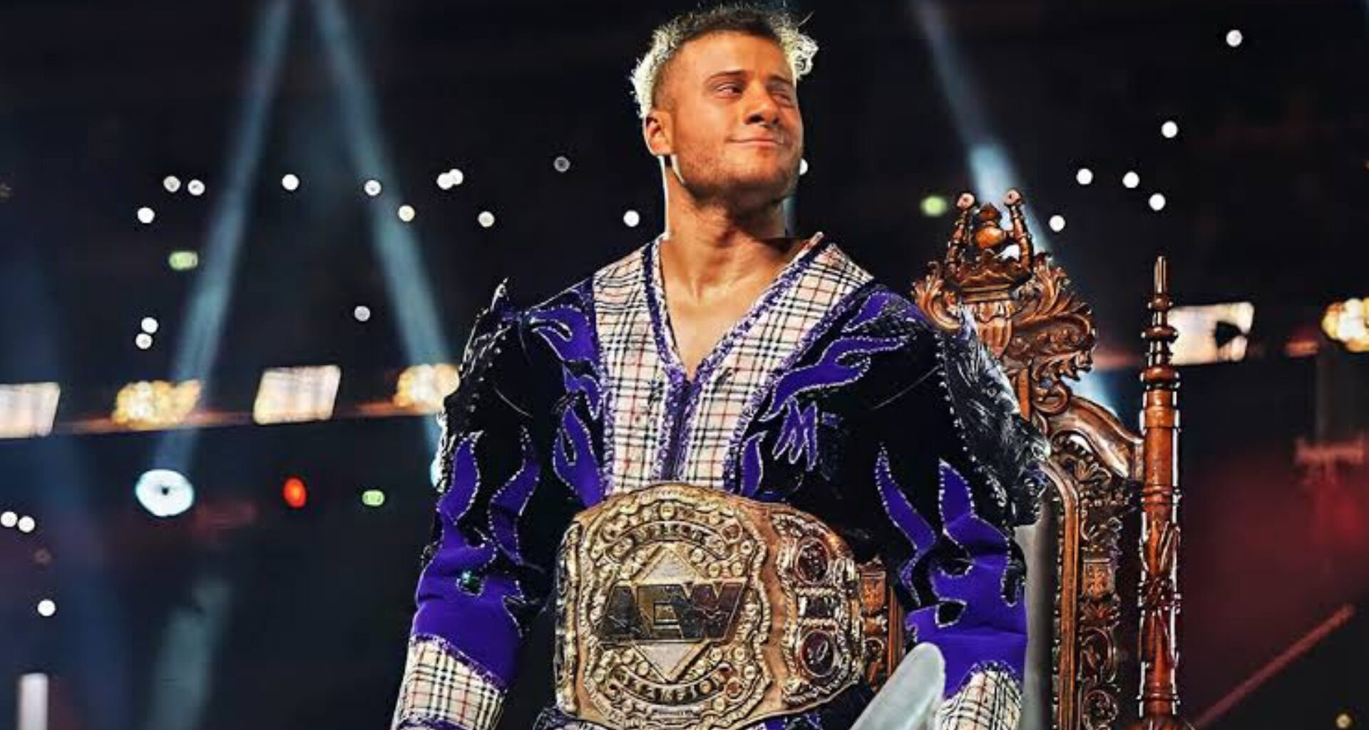 Wrestler with a belt
