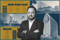Stiles' Kenneth Stiles with renderings of Fort Lauderdale city hall