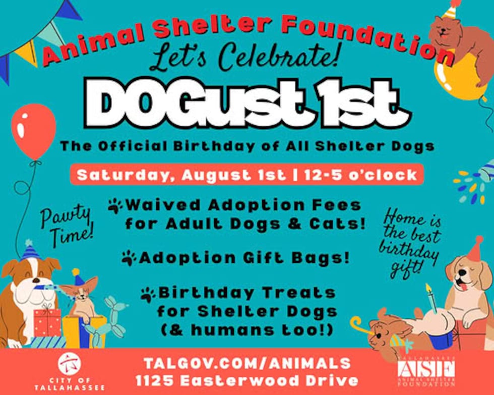 DOGust 1st is recognized on August 1st as the birthday of shelter dogs, whose birth dates are...