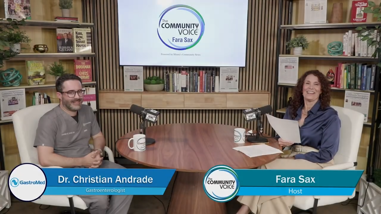 GastroMed Miami’s Dr. Christian Andrade Joins Host Fara Sax on The Community Voice