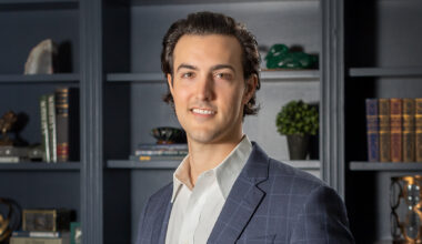 Garrett Greco, a Tampa real estate broker and host of the Tampa Bay Developer podcast, poses for a portrait.