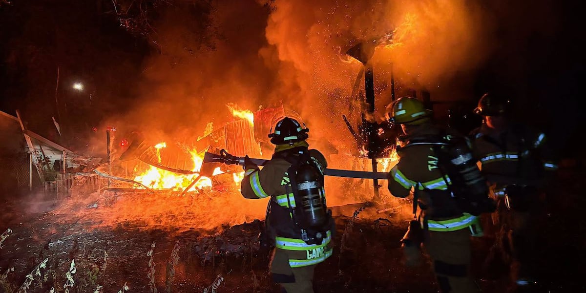 Accidental fire destroys home on Lake Atkinson Drive in Tallahassee, TFD says