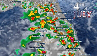 TIMELINE: Storm chances ramp up for Independence Day in Central Florida