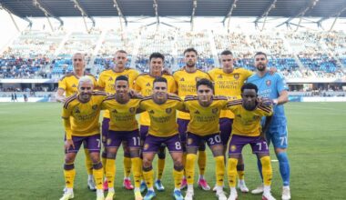 Image of Orlando City's starting lineup at San Jose.