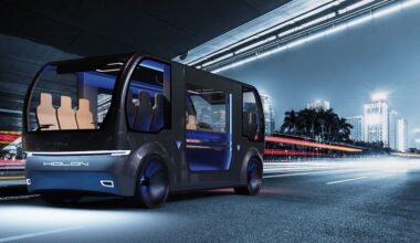 The Holon Mover shown on the street