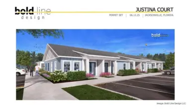 A rendering of the 38-unit affordable housing project coming to Ricker Road in Jacksonville.
