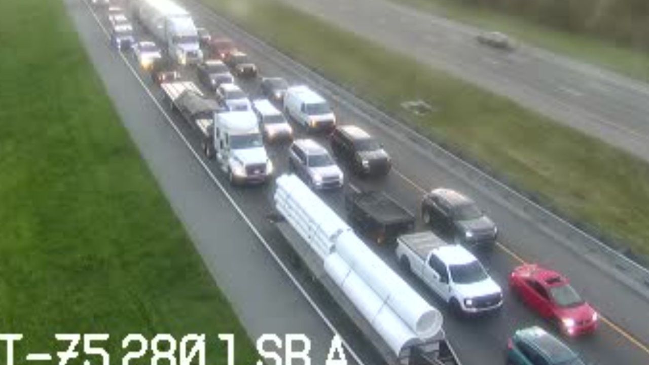 All southbound lanes of Interstate 75 were closed early Friday at the State Road 54 exit due to a fatal crash. Backups continued throughout the morning. (FDOT)