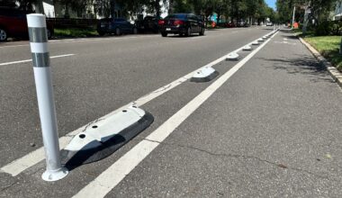 St. Petersburg testing new bike lane barriers