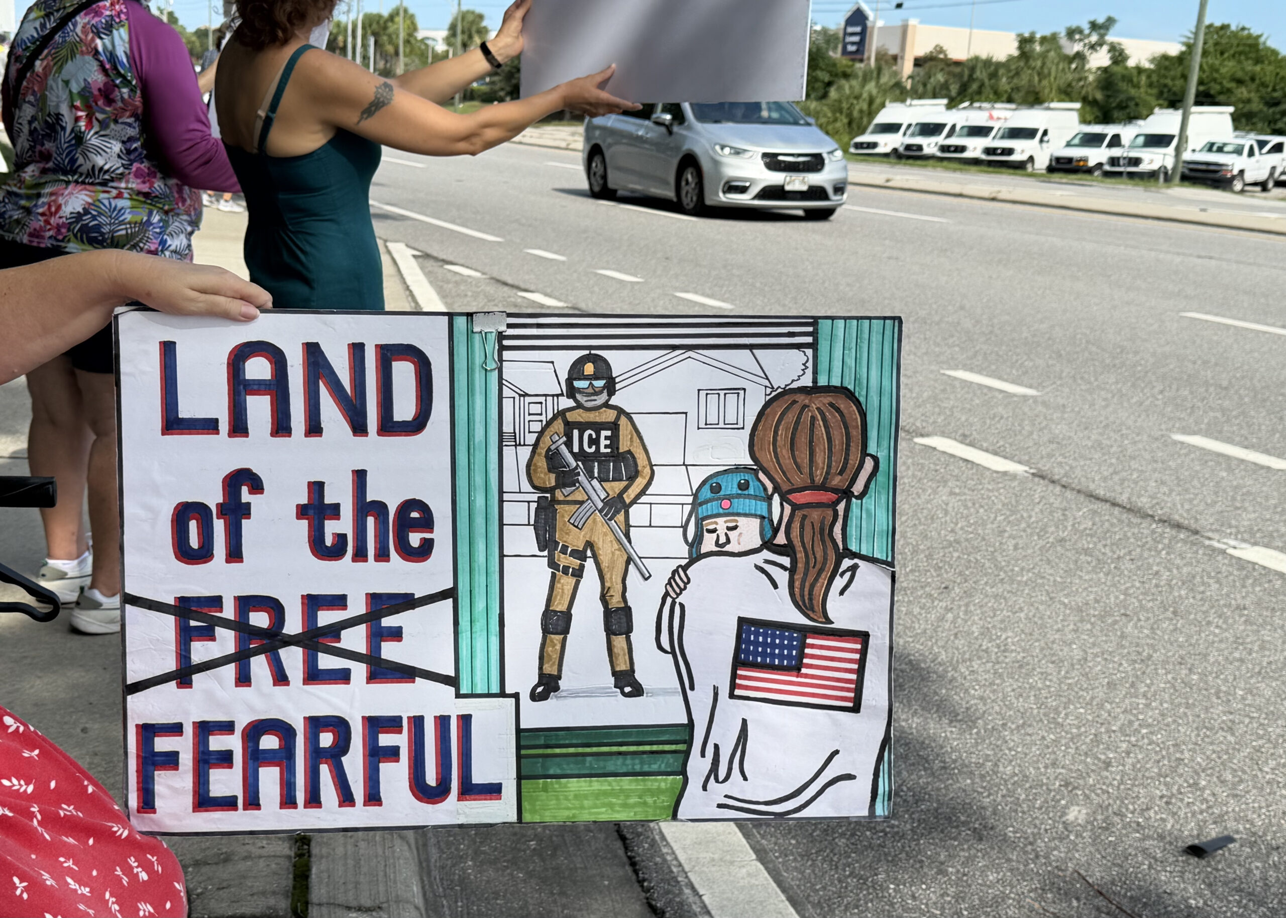 Nationwide Day of Action in Largo, July 25. Photo by Daria Mironova/WMNF News.